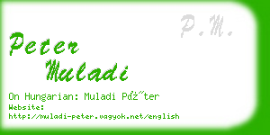 peter muladi business card